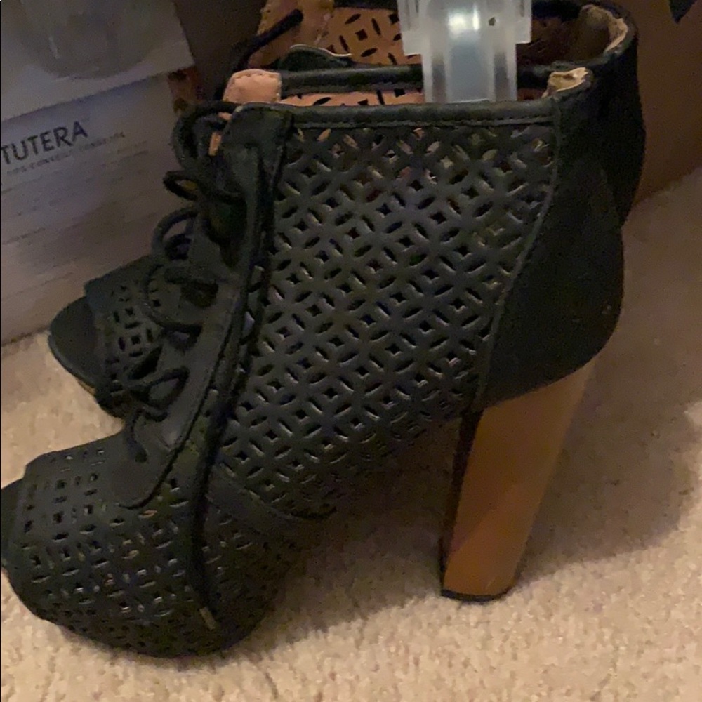 Open toe booties